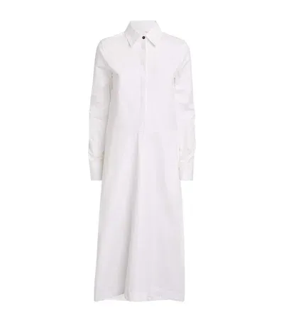 Jil Sander Collared Shirt Dress In White