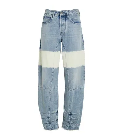 Jil Sander Contrast-detail Straight Jeans In Blue