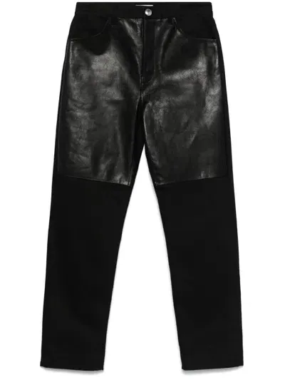 Jil Sander Contrast-panel Jeans In Black