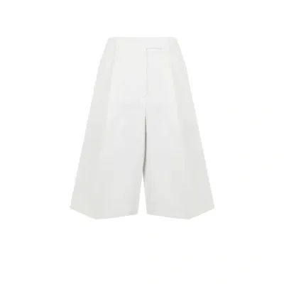 Jil Sander Cotton Bermuda Shorts In White