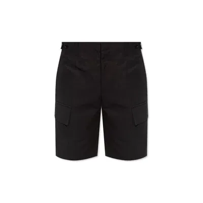 Jil Sander Cotton Cargo Shorts In Black