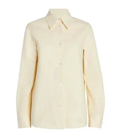 Jil Sander Cotton Poplin Shirt In White