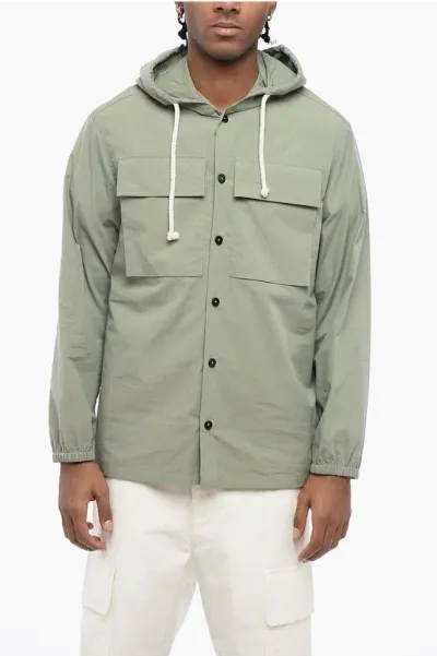 Jil Sander Cotton Saharan Shirt With Hood