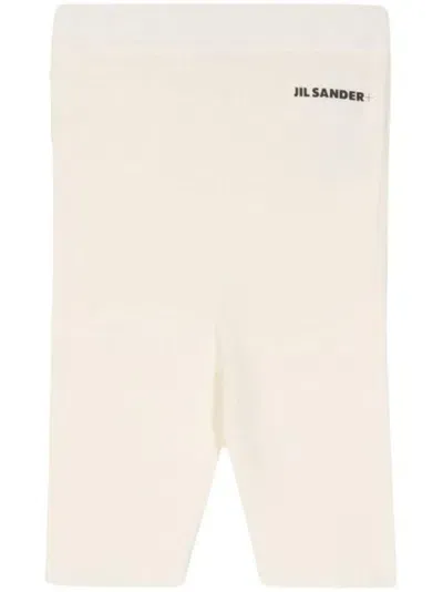 Jil Sander Seamless Cotton Shorts In Neutrals