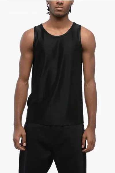 Jil Sander Crew Neck Stretch Viscose Tank Top