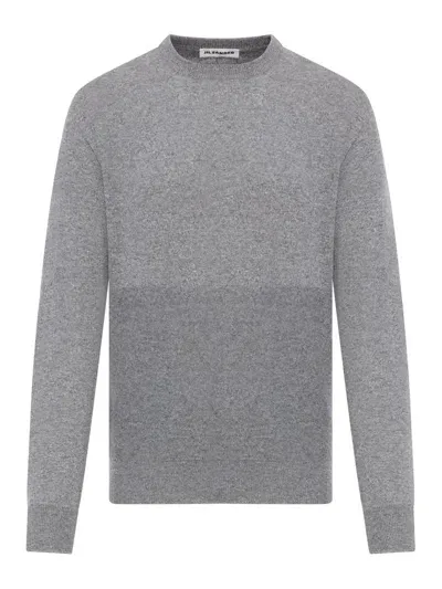 Jil Sander Crewneck Knitted Jumper In Grey