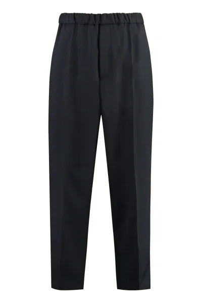 Jil Sander Cropped Pants In Blue