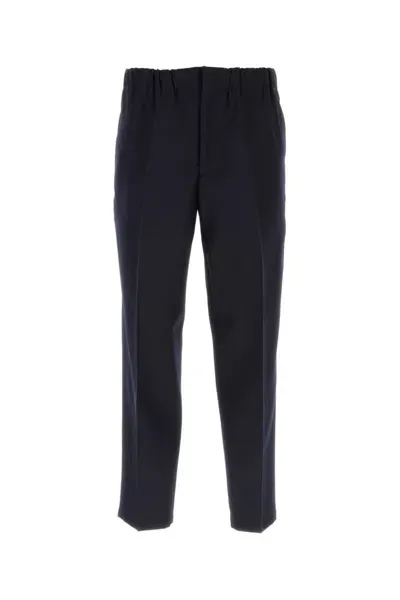 Jil Sander Dark Blue Wide Leg Pant