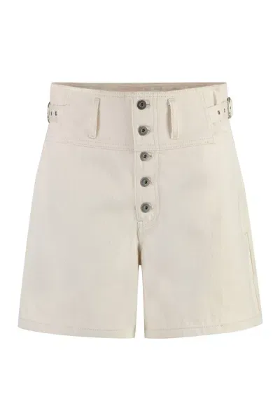 Jil Sander Denim Shorts In Beige