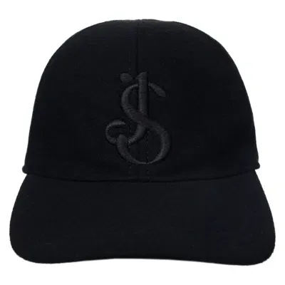 Jil Sander Embroidered Logo Cap In Black