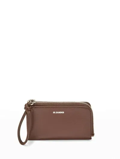 Jil Sander Giro Purse In Brown