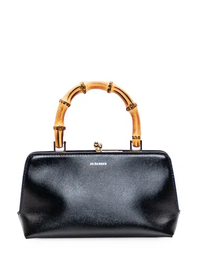 Jil Sander Goji Bamboo Mini Bag In Black