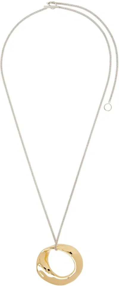 Jil Sander Gold Pendant Necklace In 719 Gold