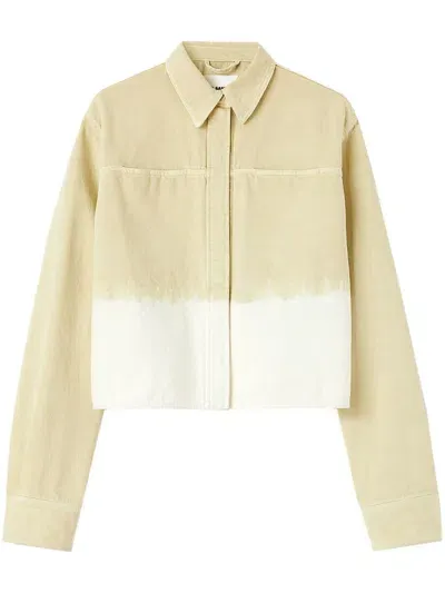 Jil Sander Gradient-effect Denim Shirt In Neutrals