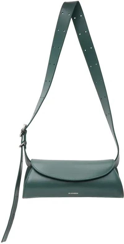 Jil Sander Green Cannolo Mini Bag In 431 Laguna