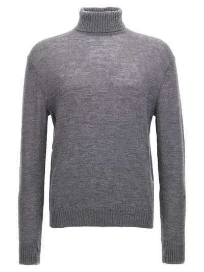 Jil Sander High Neck Sweater In Gray