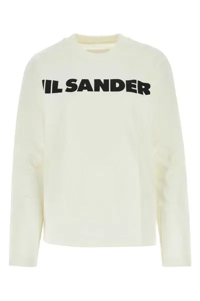 Jil Sander Ivory Cotton T-shirt In White