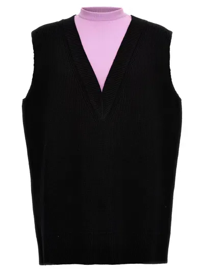 Jil Sander Knit Vest Gilet In Multi