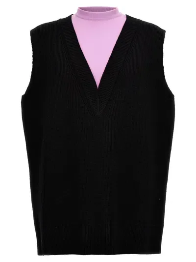 Jil Sander Knit Vest In Multicolour