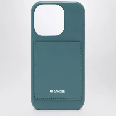 Jil Sander Lagoon-coloured Iphone 15 Pro Max Cover With Logo In Light Blue