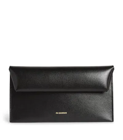 Jil Sander Leather Folded Wallet In Black