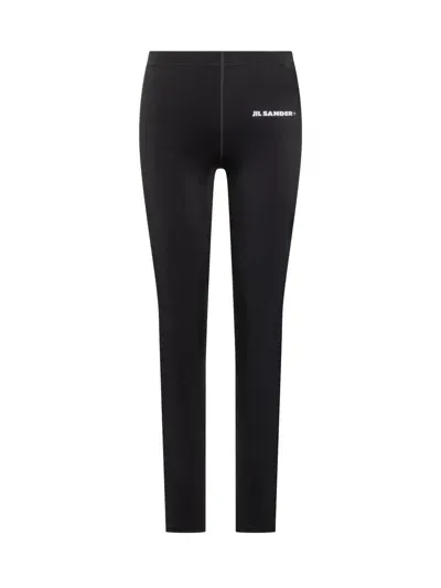 Jil Sander Leggings With Logo In Black