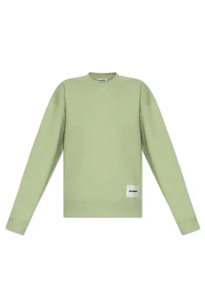 Jil Sander Cotton Sweatshirt In Green