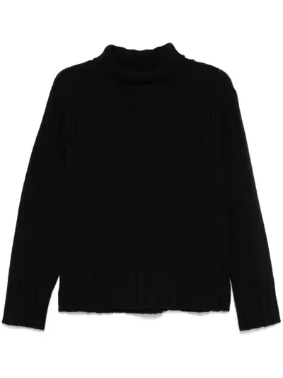 Jil Sander Long Sleeve Turtle-neck Sweater In Black  