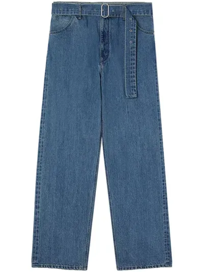 Jil Sander Loose-fit Belted Jeans In Blue