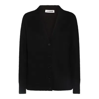 Jil Sander Merino Wool Cardigan In Black