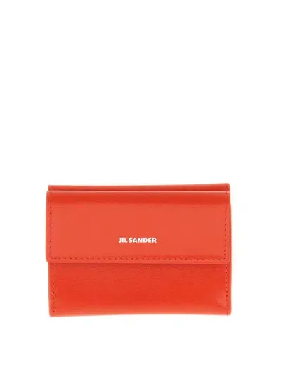 Jil Sander Mini Wallet In Red