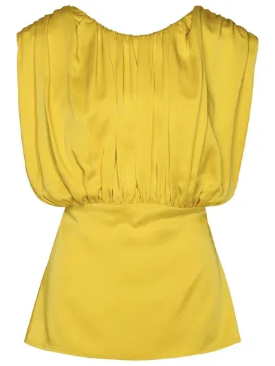 Jil Sander Gathered V In Yellow