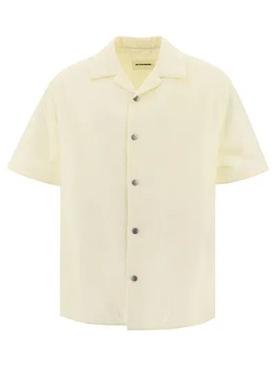 Jil Sander Nylon Overshirt In White