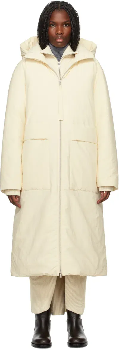 Jil Sander Off-white 156 Down Coat In 279 Dune