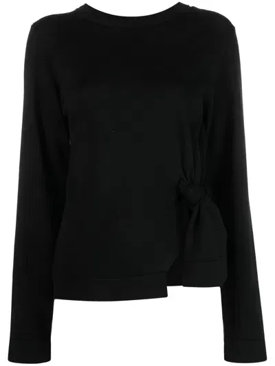 Jil Sander Open-back Detail Knit Jumper In Black