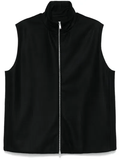 Jil Sander Padded Gilet In 黑色