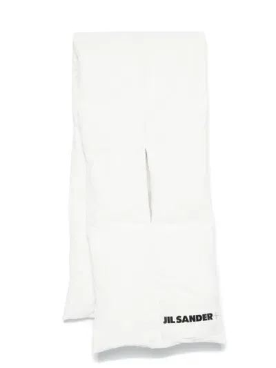 Jil Sander Padded Scarf In White