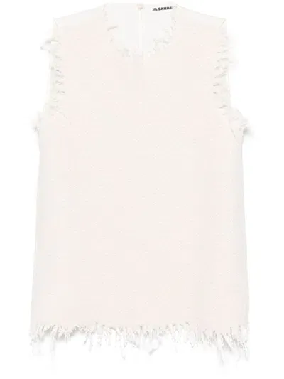 Jil Sander Panelled Vest In White