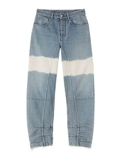 Jil Sander Tie Dye Denim Trousers In Blu