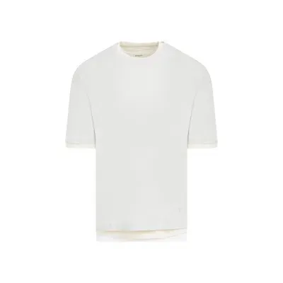 Jil Sander Polar Beige Cotton Kit T-shirt In White