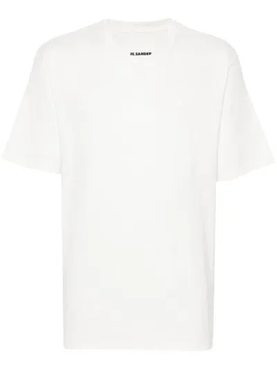 Jil Sander T-shirt Mit Logo-print In Nude