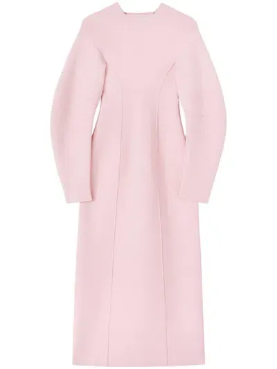 Jil Sander Puff Sleeves Panelled Dress In Pink