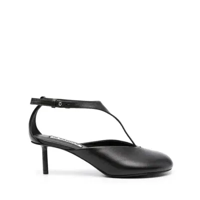 Jil Sander 65mm Leather Pumps In Black