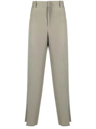 Jil Sander Relaxed Fit With Flat Front Trouser In Green