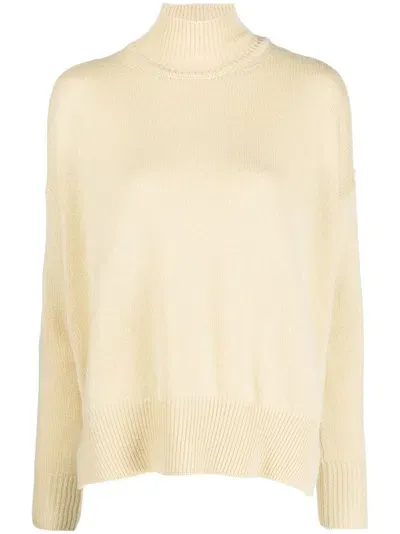 Jil Sander Roll-neck Knit Jumper In Yellow