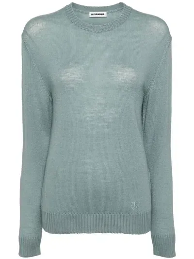 Jil Sander Round-neck Wool Jumper In 441 Mineral