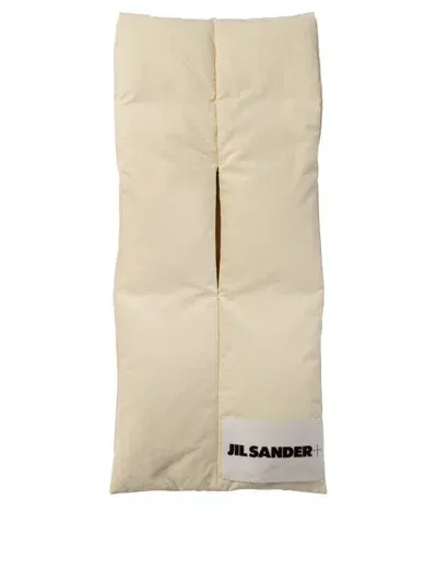 Jil Sander Scarf With Patch In Beige