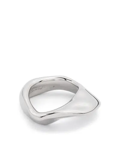 Jil Sander Sculpted-design Ring In Silver