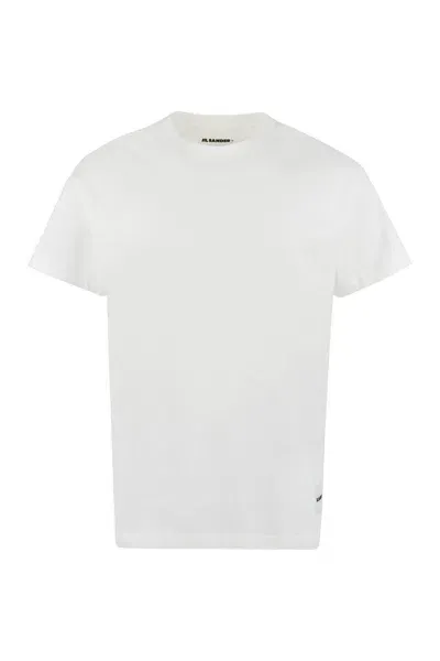 Jil Sander Set Of Three Cotton T-shirts In White