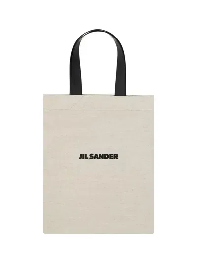 Jil Sander Shopping Bag In Beige